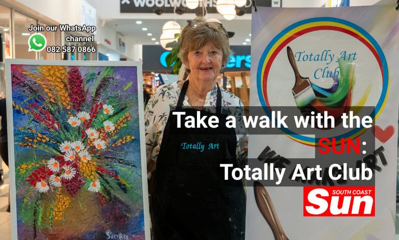 A woman with her art.