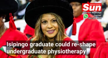 A woman at her graduation.