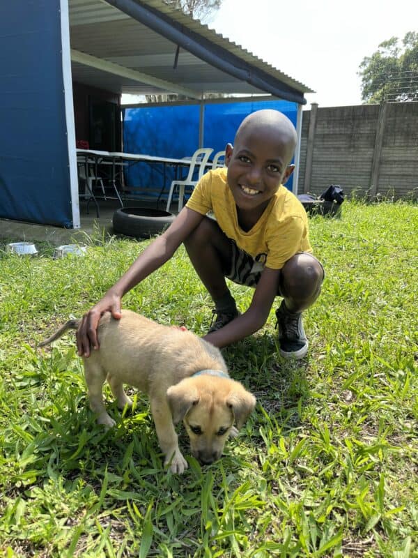 a boy and his dog