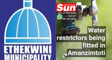 A dripping tap and a logo.