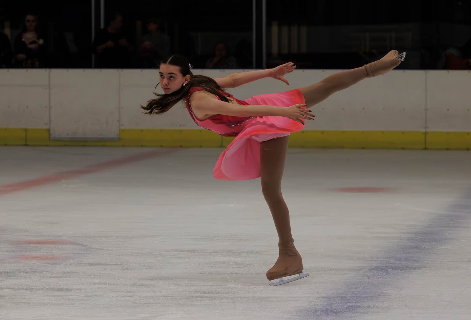 A girl ice skating
