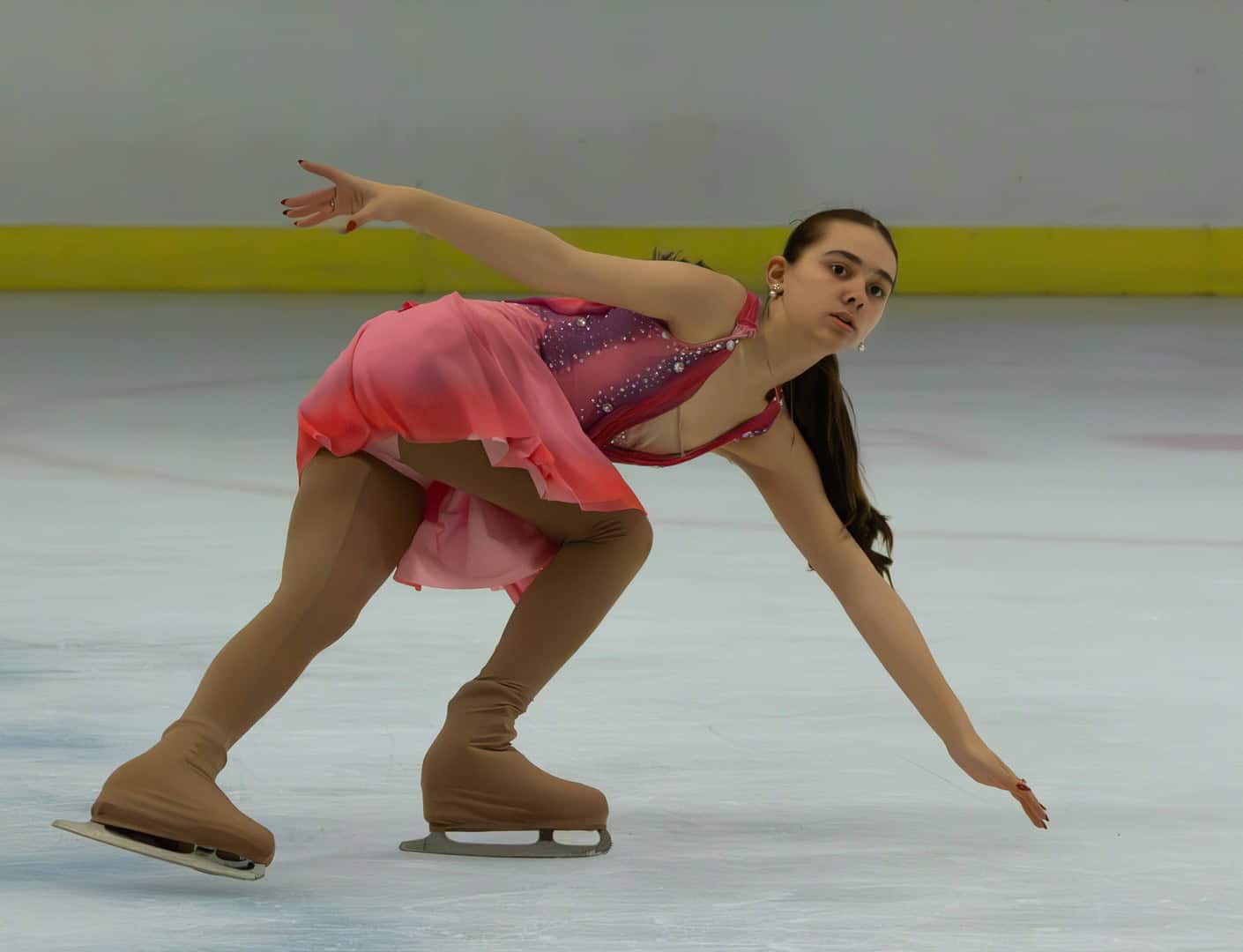 a girl ice skating