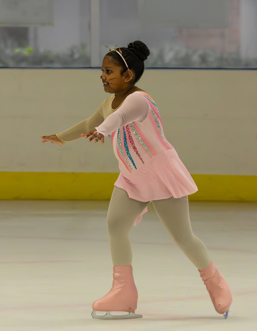 a girl ice skating