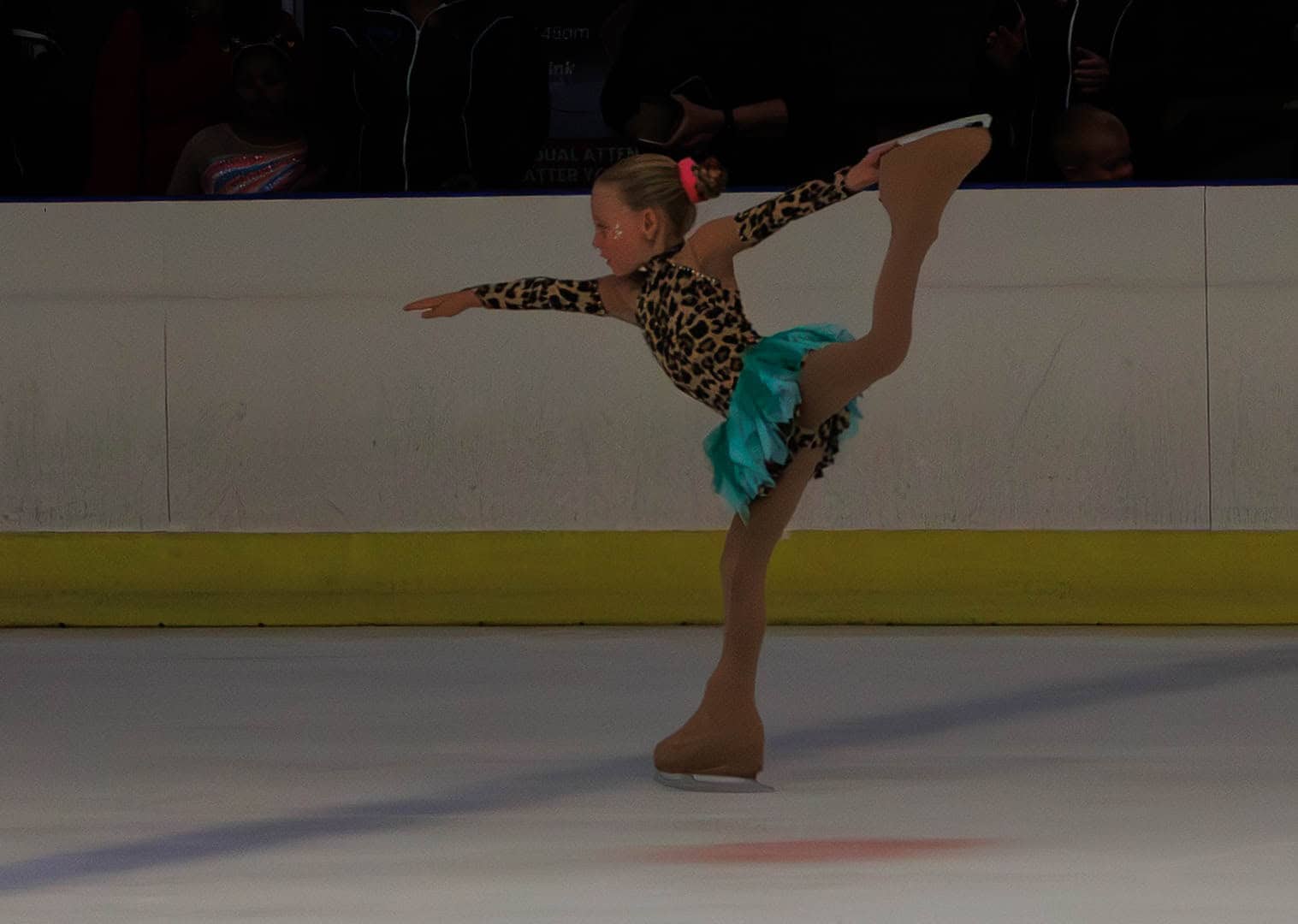 A girl ice skating