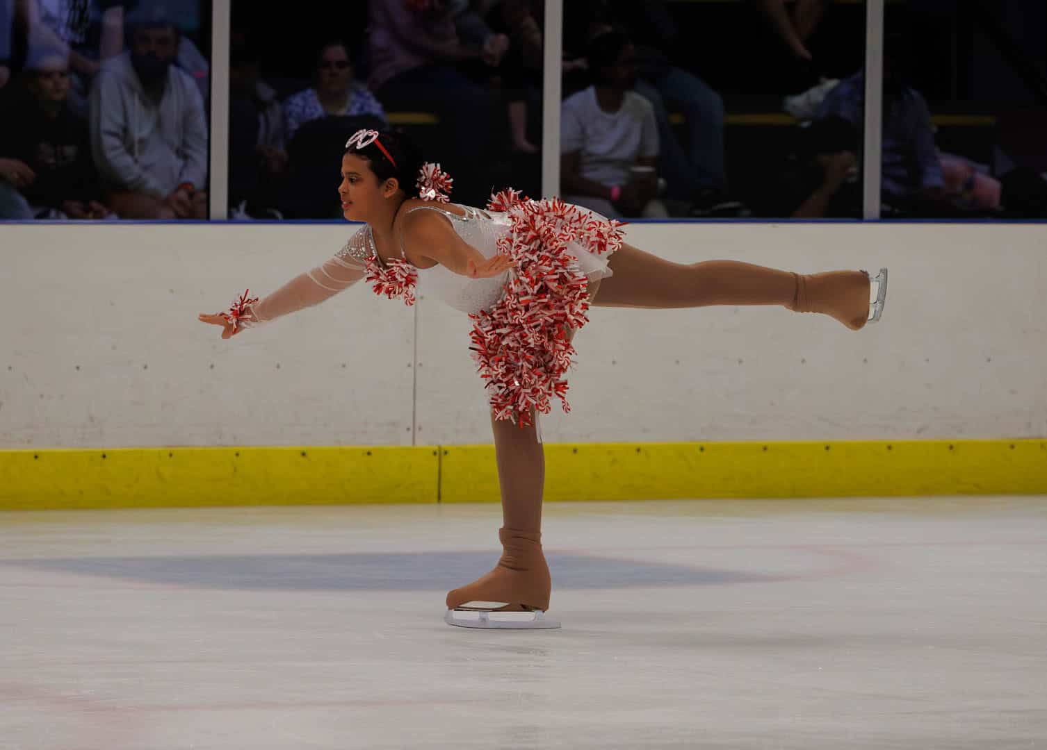 A girl ice skating