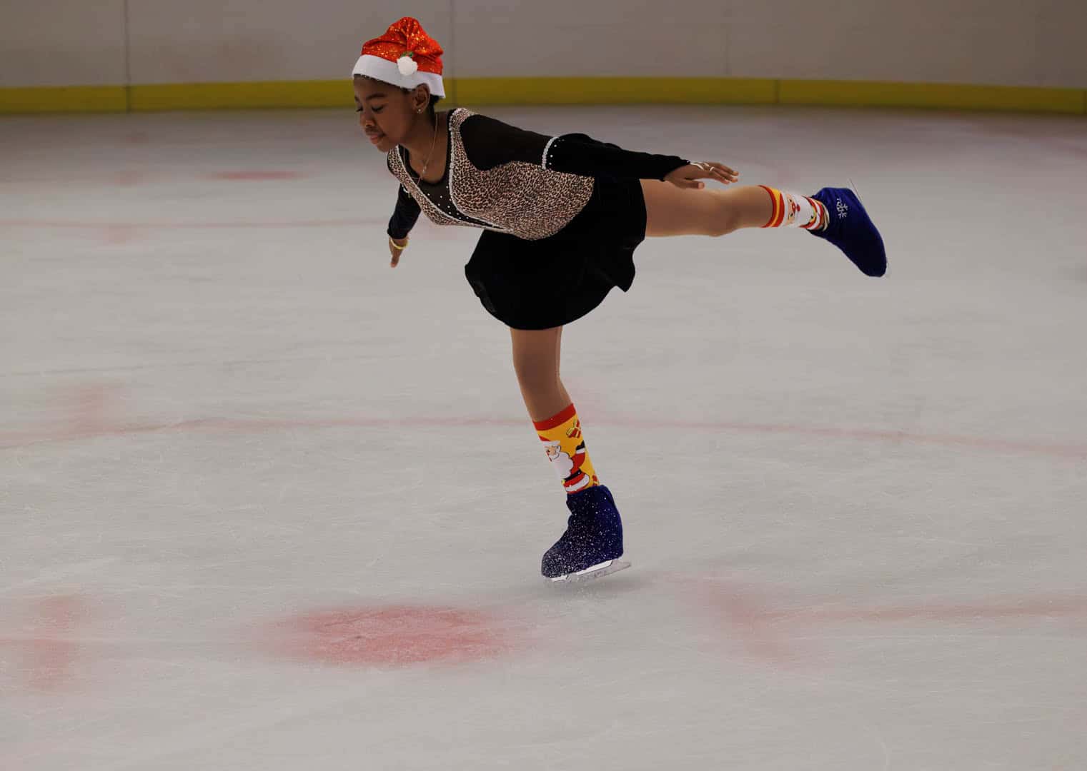 A girl ice skating