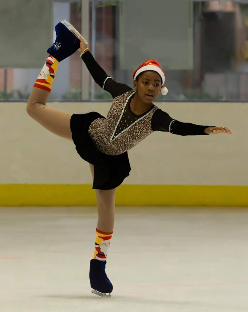a girl ice skating