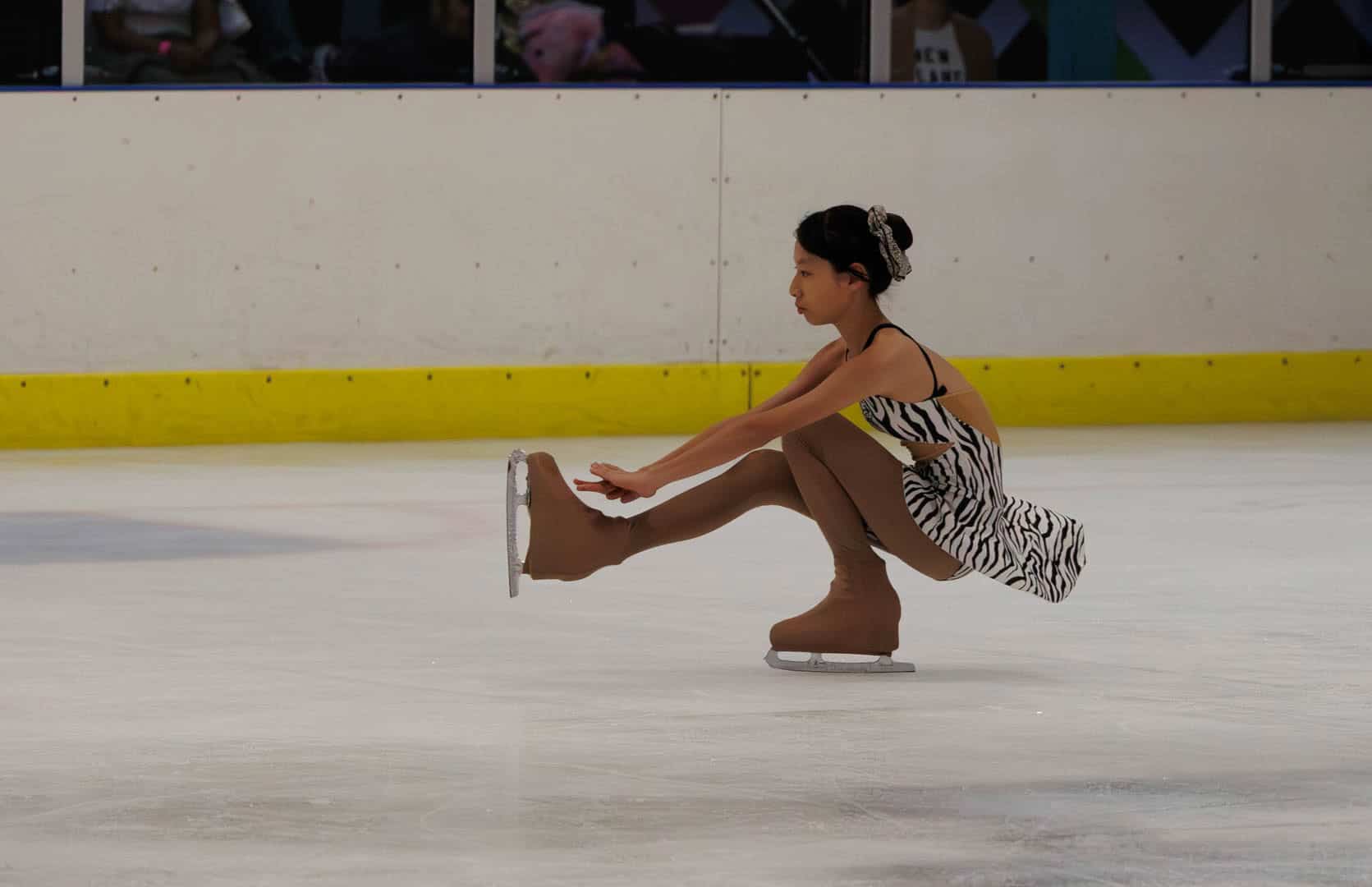 A girl ice skating