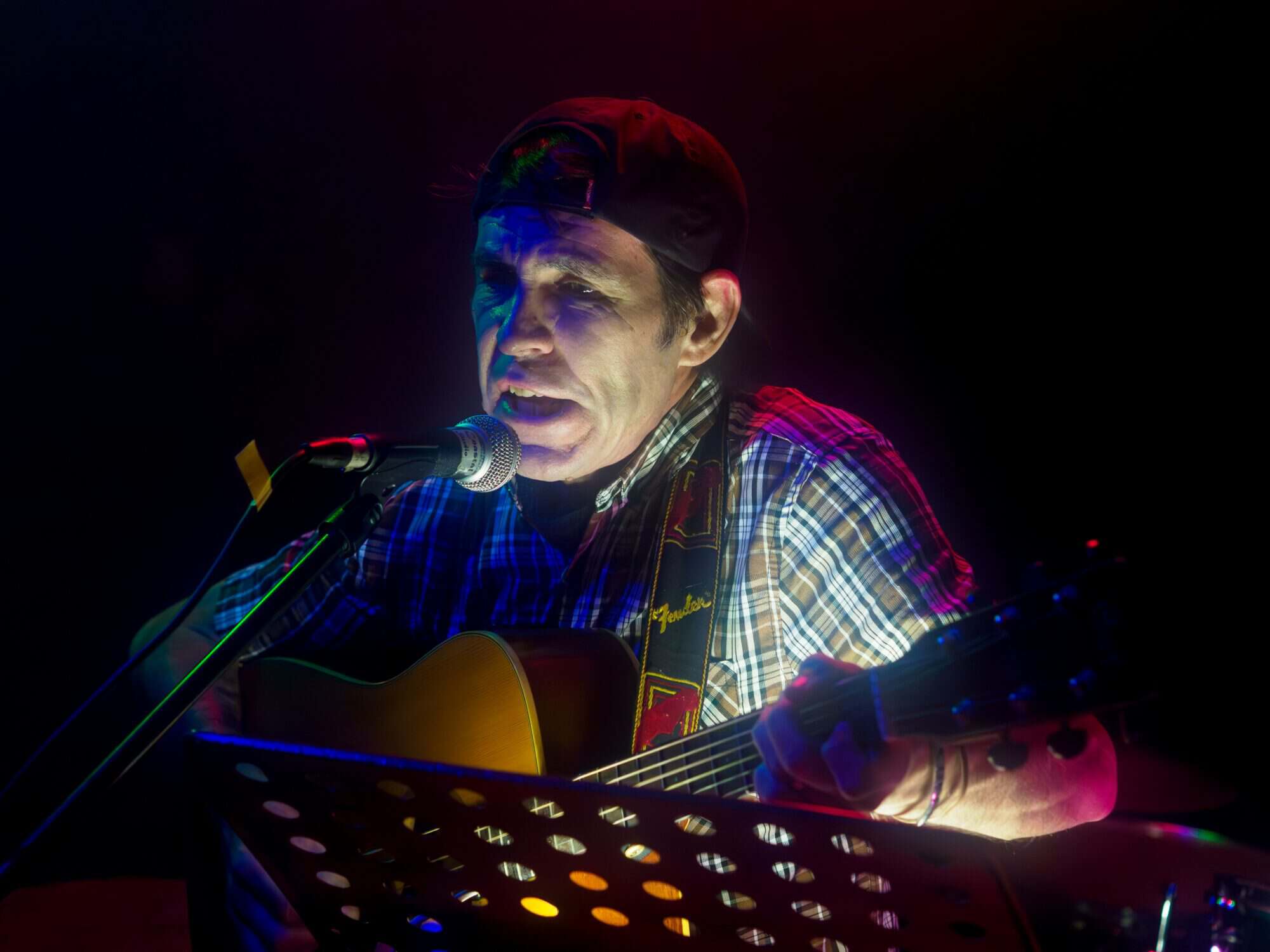 Musicians performing on stage