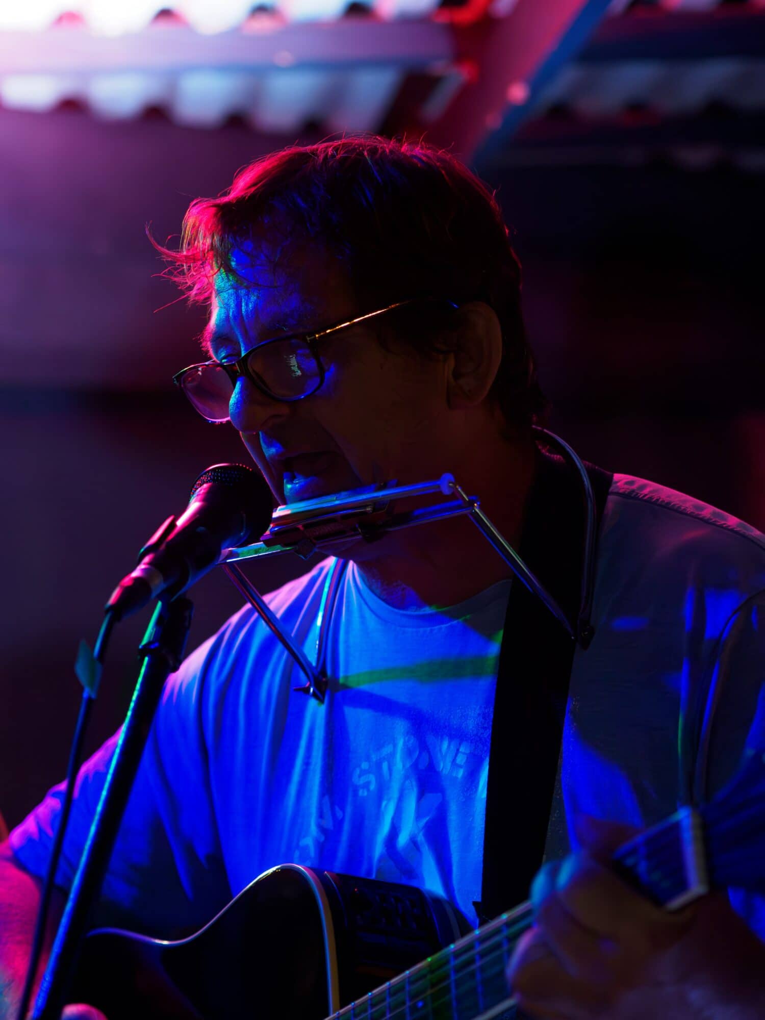 Musicians performing on stage