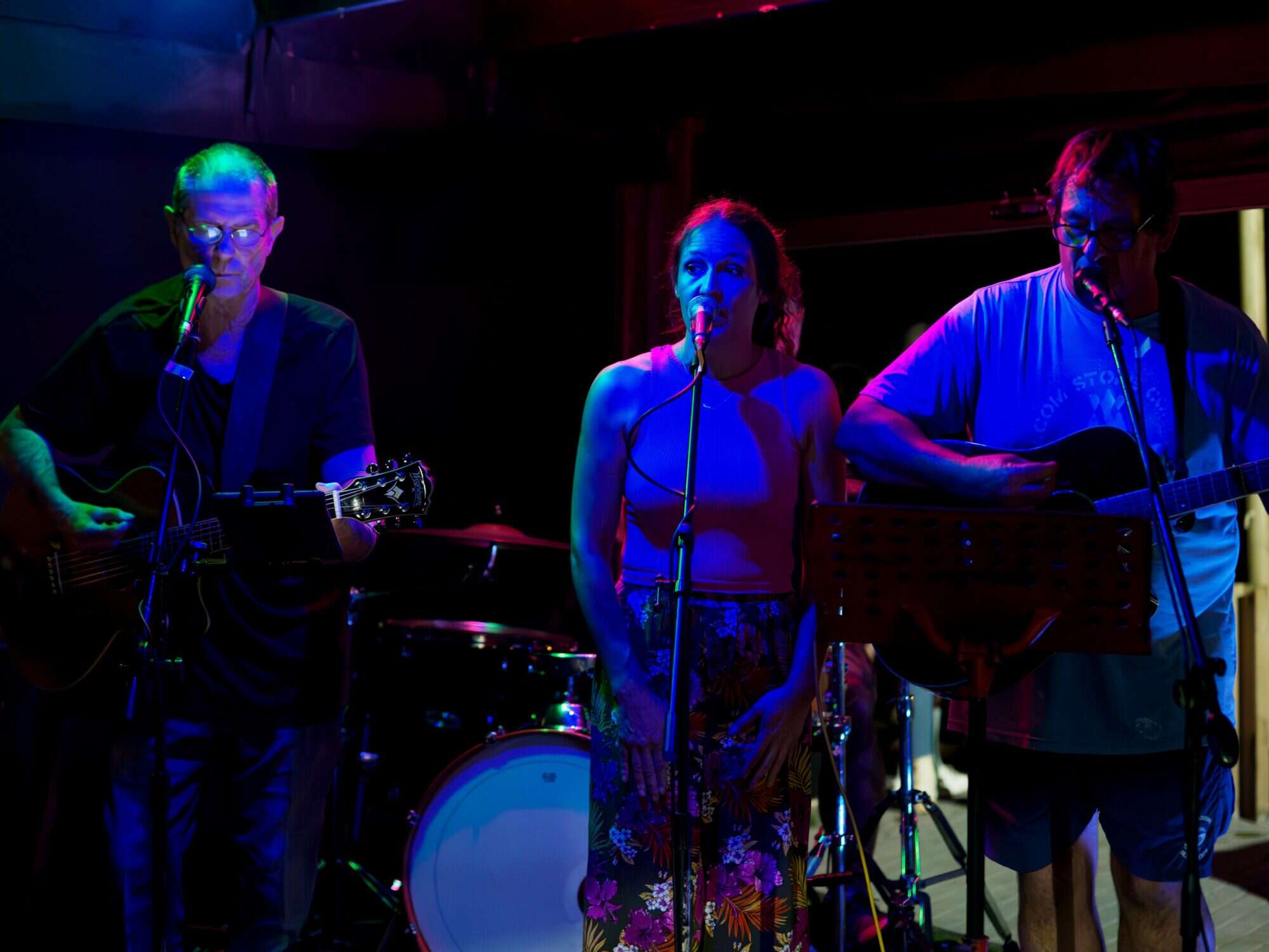 Musicians performing on stage