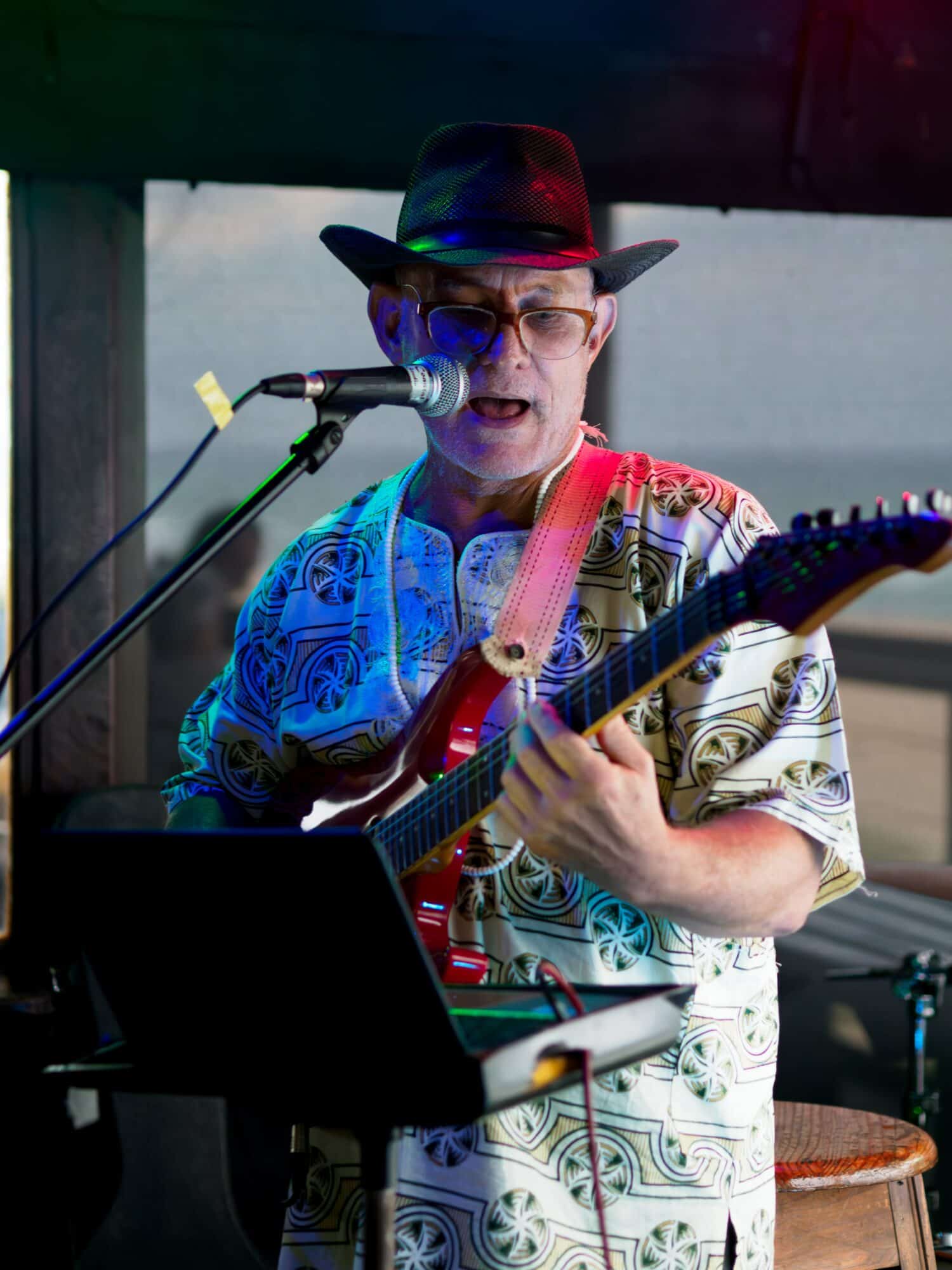 Musicians performing on stage