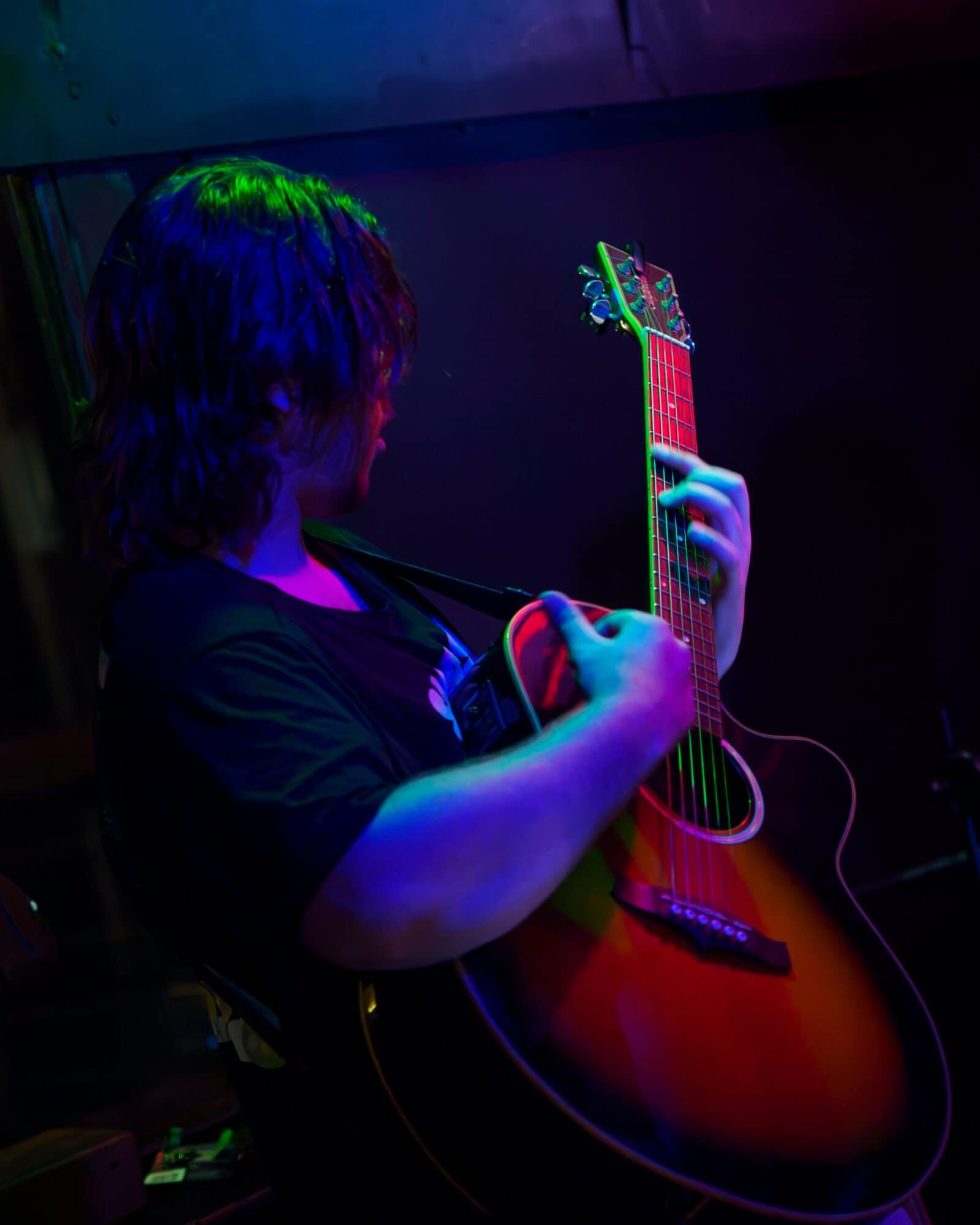 Musicians performing on stage