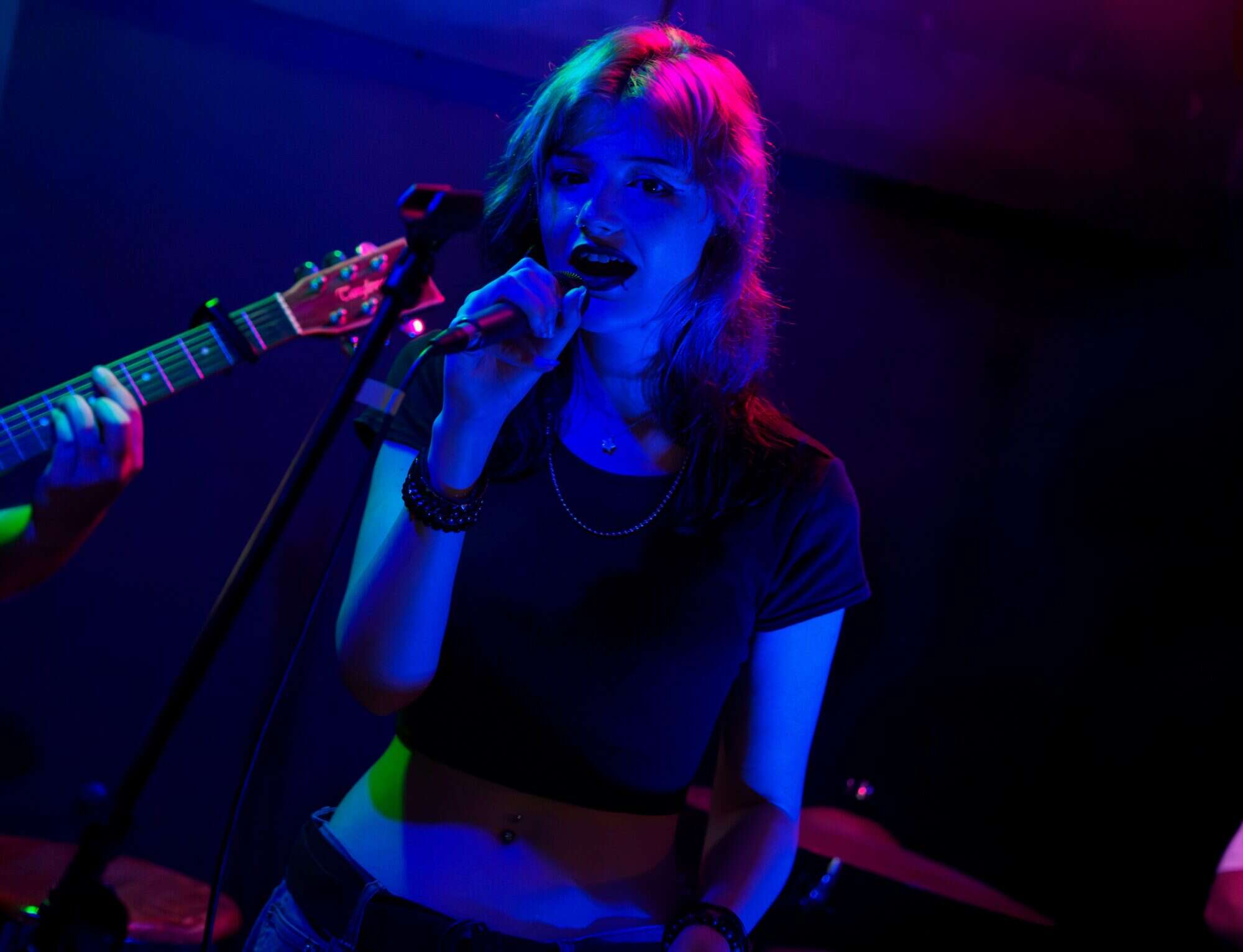 Musicians performing on stage
