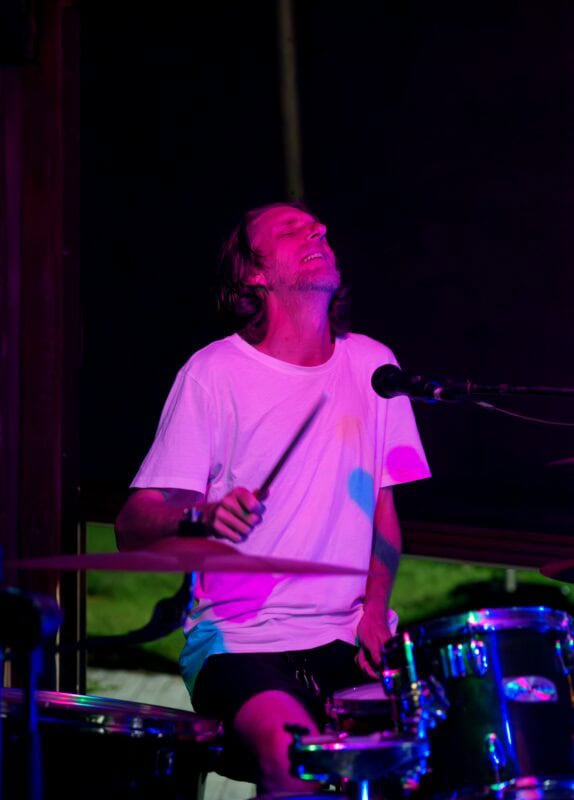 A drummer playing