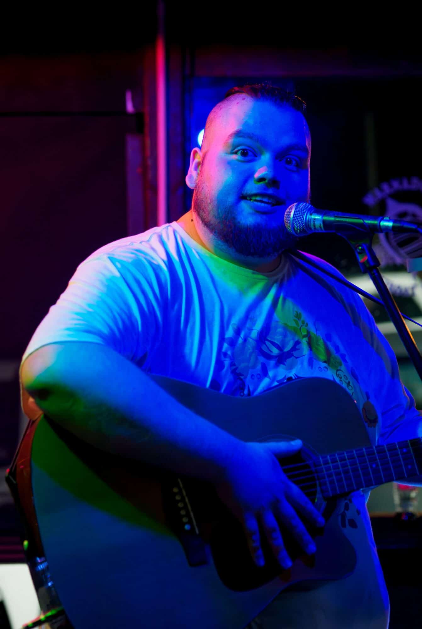 Musicians performing on stage