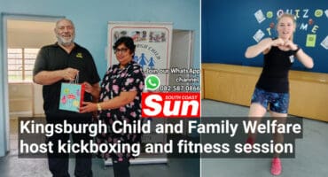 A handover with two people. A person demonstrating fighting stances.