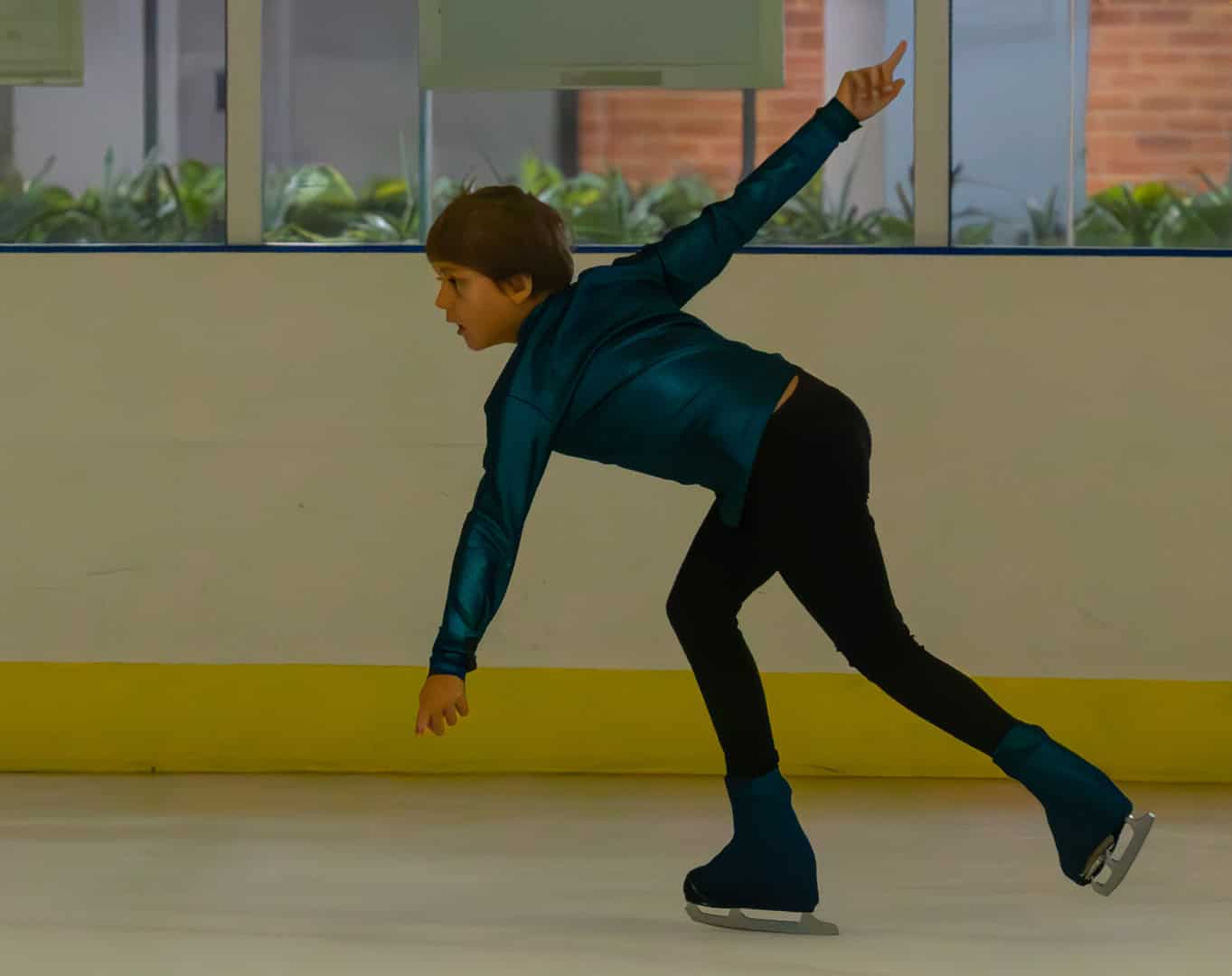 a boy ice skating