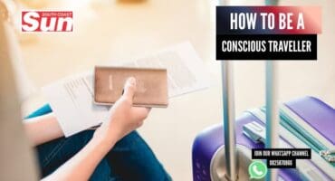 A woman holding a passport.