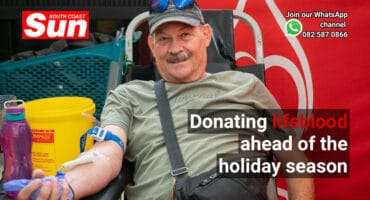 A man donating blood