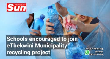 People recycling plastic bottles