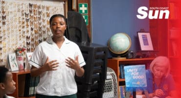 a schoolgirl speaking at a workshop session