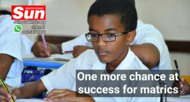 A student writing an exam