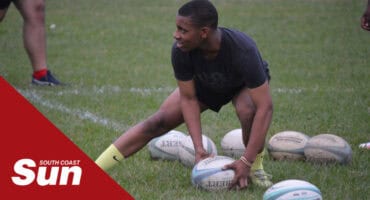 a rugby player during training