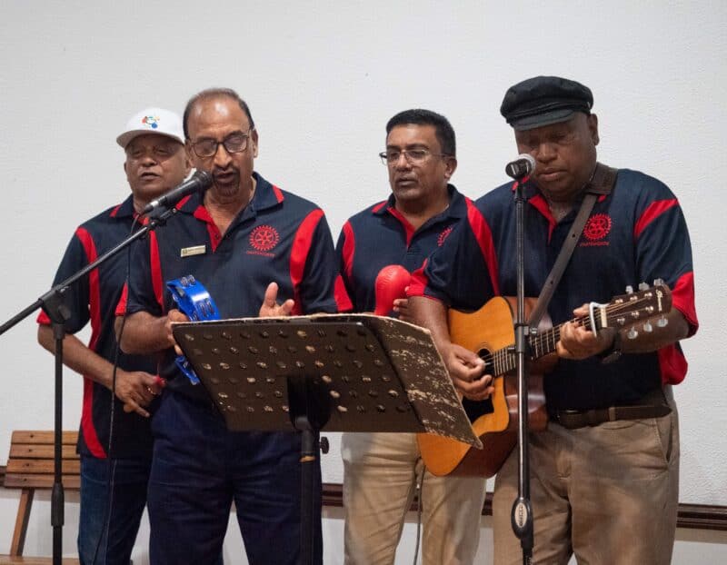 a live band performing on stage