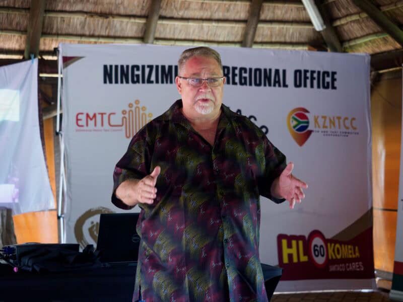 a person speaking to attendees