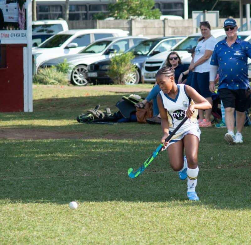 a hockey player on the field