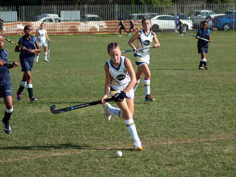 a hockey player on the field