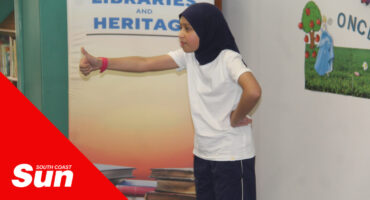 a learner participating in an elocution competition