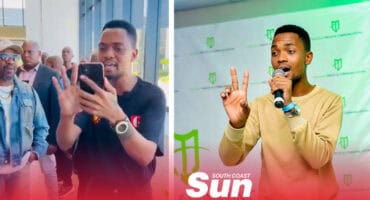 a man performing poetry