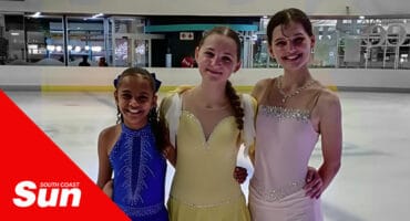 figure skating girls on ice