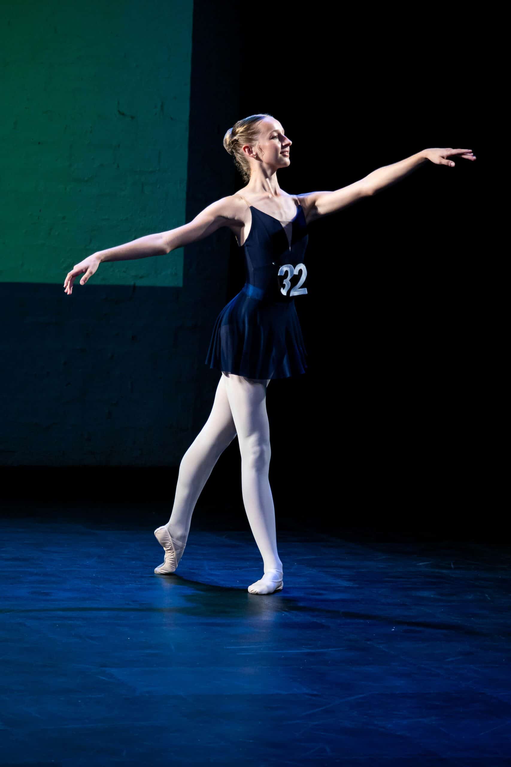 a ballerina performing on stage
