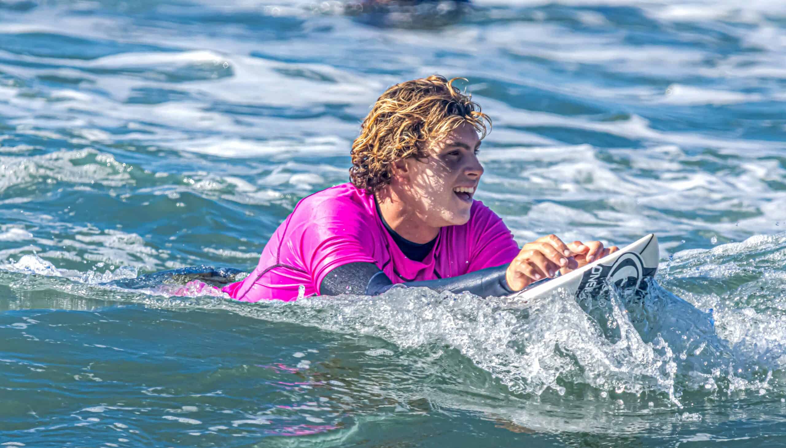 a surfer surfing in the ocean
