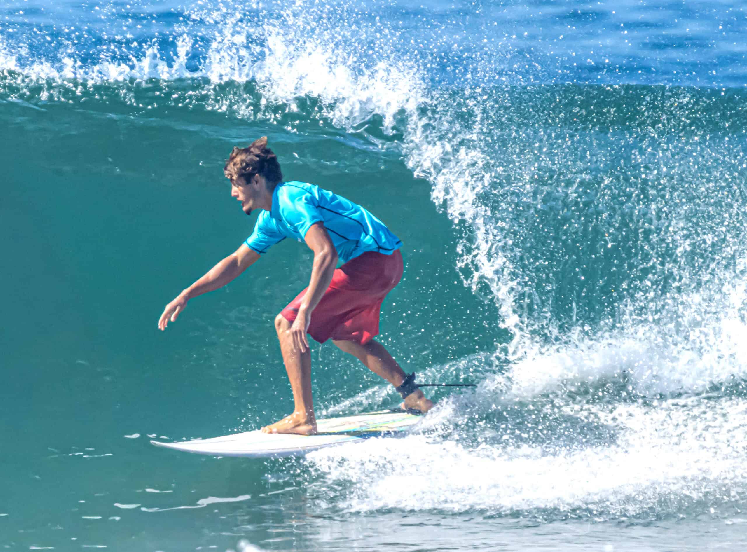 a surfer surfing in the ocean