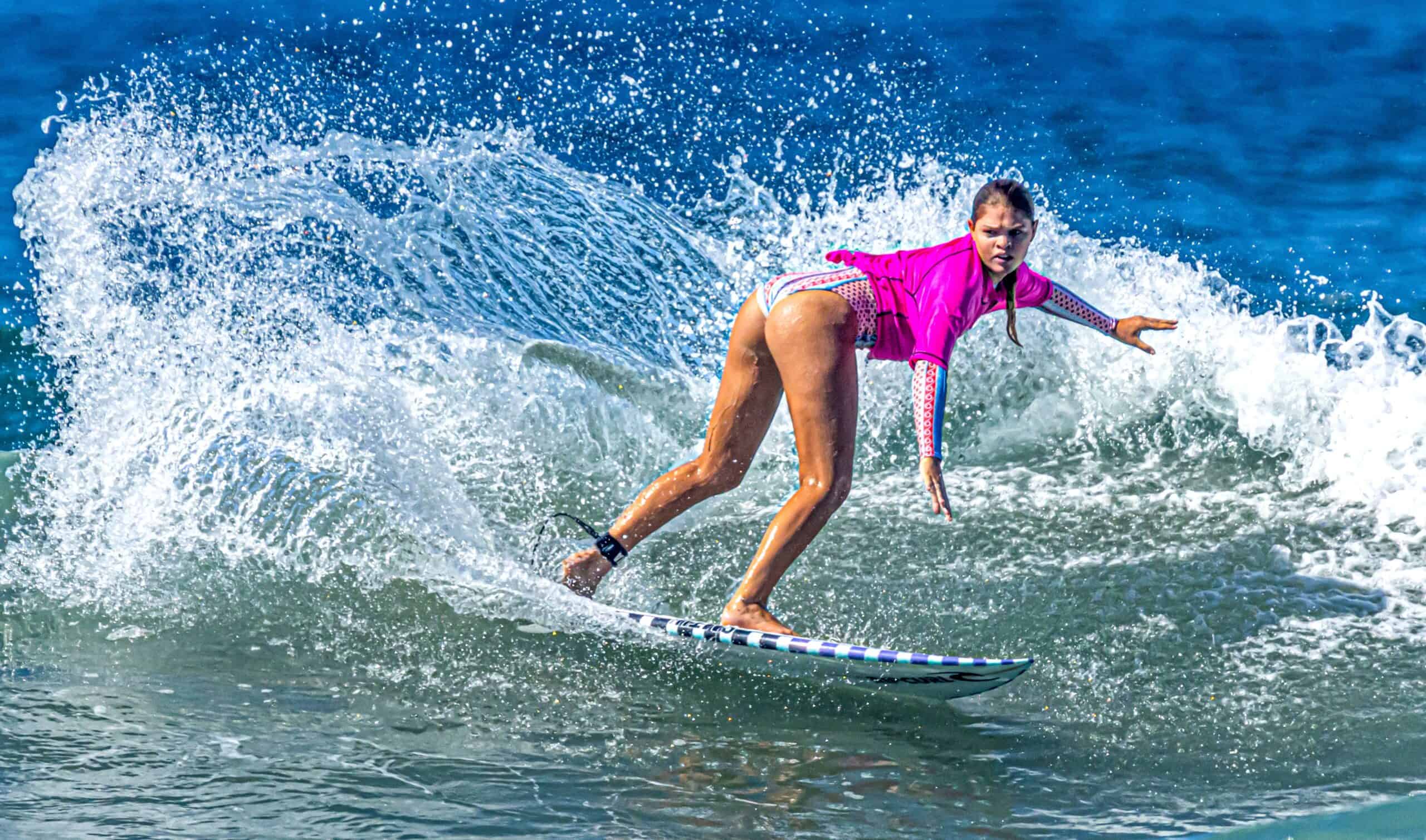 a surfer surfing in the ocean