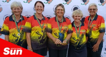 a team of competitive bowlers