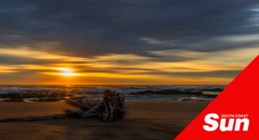 sunset photograph on the beach