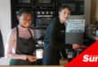two young adults working at a skills training coffee shop