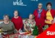 a group photograph of woman at a church fellowship event