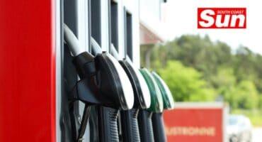 fuel bowsers at a petrol station