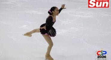 a figure skater skating on ice