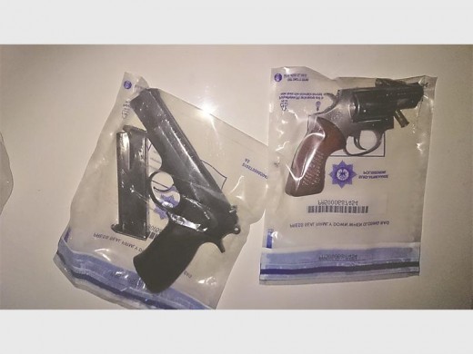 Two guns were found during the arrest.