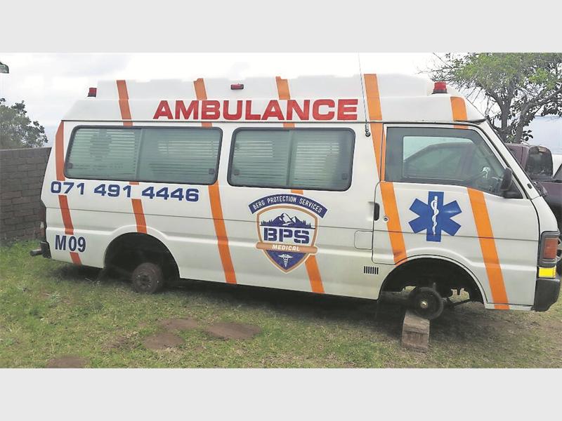 Thieves made off with the ambulance's tyres after dumping in Umlazi.