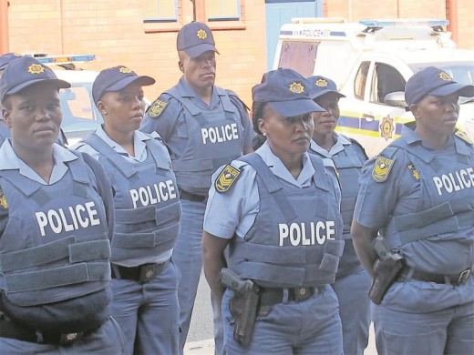Police officers on parade ahead of the operation.