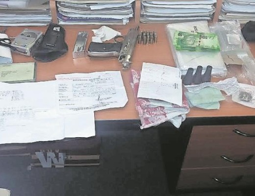 Items found at the 20-year-old man's flat