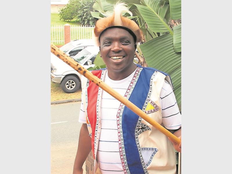 Warrant Officer Spirit Nene has fun in his traditional gear for Heritage Month.